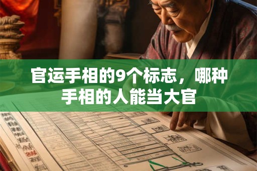 官运手相的9个标志，哪种手相的人能当大官