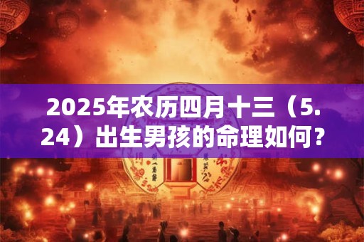 2025年农历四月十三（5.24）出生男孩的命理如何？