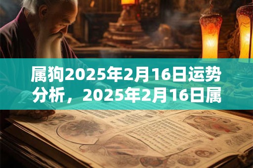 属狗2025年2月16日运势分析，2025年2月16日属狗运势分析