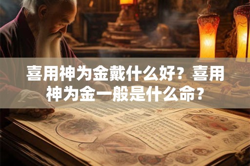 喜用神为金戴什么好？喜用神为金一般是什么命？