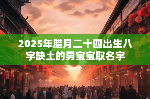 2025年腊月二十四出生八字缺土的男宝宝取名字