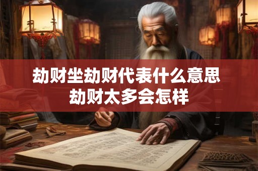 劫财坐劫财代表什么意思 劫财太多会怎样