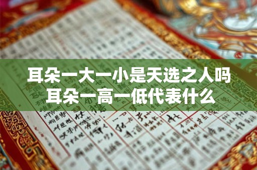 耳朵一大一小是天选之人吗 耳朵一高一低代表什么