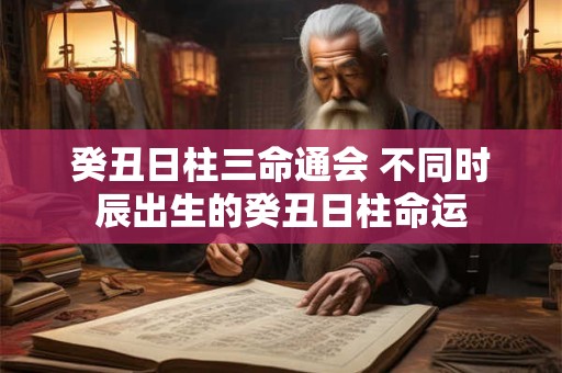 癸丑日柱三命通会 不同时辰出生的癸丑日柱命运