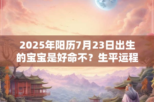 2025年阳历7月23日出生的宝宝是好命不？生平运程分析