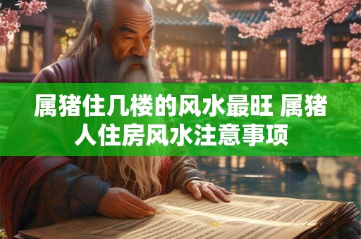 属猪住几楼的风水最旺 属猪人住房风水注意事项