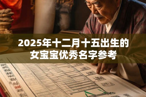 详细阅读:2025年十二月十五出生的女宝宝优秀名字参考 2025年十二月十五出生的女宝宝优秀名字参考