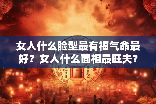 女人什么脸型最有福气命最好？女人什么面相最旺夫？