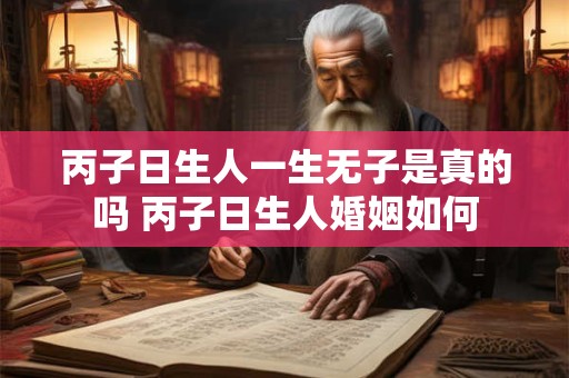 丙子日生人一生无子是真的吗 丙子日生人婚姻如何