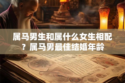 属马男生和属什么女生相配？属马男最佳结婚年龄