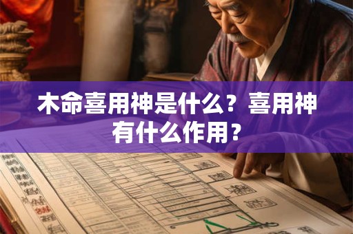 木命喜用神是什么？喜用神有什么作用？