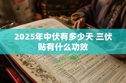 2025年中伏有多少天 三伏贴有什么功效