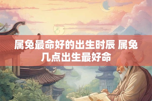 属兔最命好的出生时辰 属兔几点出生最好命