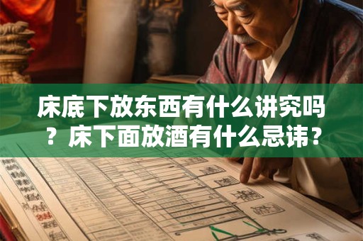 床底下放东西有什么讲究吗？床下面放酒有什么忌讳？