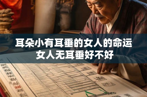 耳朵小有耳垂的女人的命运 女人无耳垂好不好