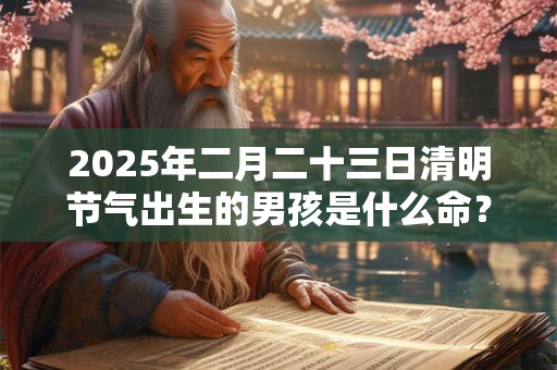 2025年二月二十三日清明节气出生的男孩是什么命？
