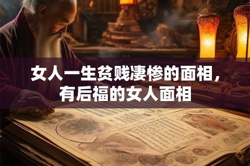 女人一生贫贱凄惨的面相，有后福的女人面相