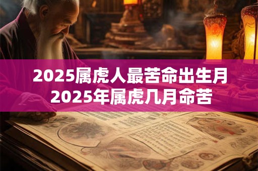 2025属虎人最苦命出生月 2025年属虎几月命苦