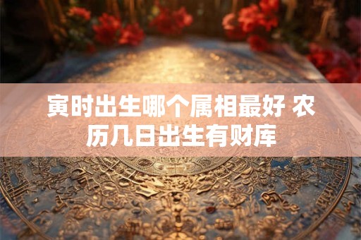 寅时出生哪个属相最好 农历几日出生有财库