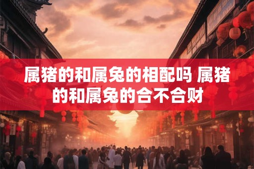 属猪的和属兔的相配吗 属猪的和属兔的合不合财