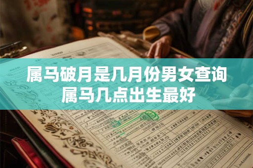 属马破月是几月份男女查询 属马几点出生最好