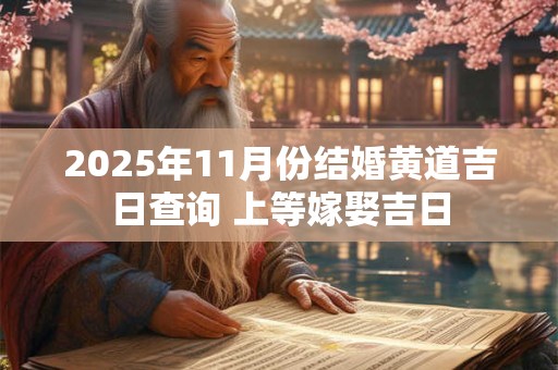 2025年11月份结婚黄道吉日查询 上等嫁娶吉日