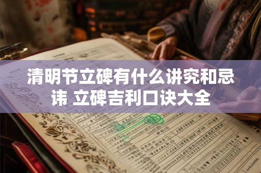 清明节立碑有什么讲究和忌讳 立碑吉利口诀大全