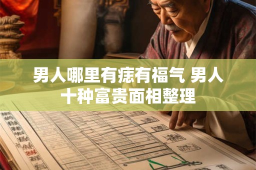男人哪里有痣有福气 男人十种富贵面相整理