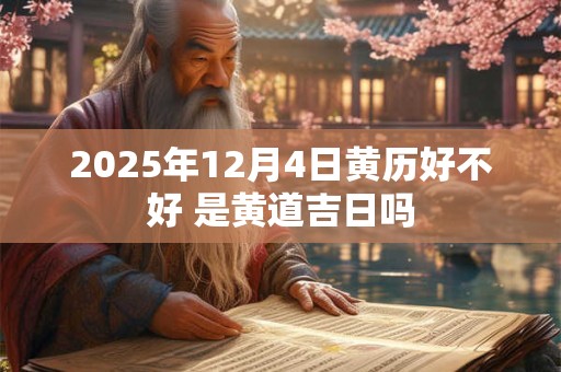 2025年12月4日黄历好不好 是黄道吉日吗
