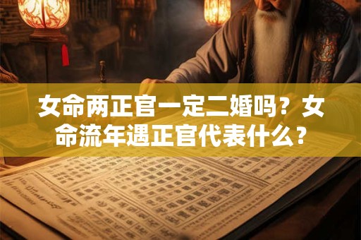 女命两正官一定二婚吗？女命流年遇正官代表什么？