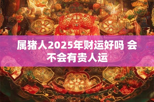 属猪人2025年财运好吗 会不会有贵人运