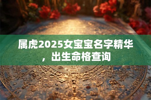 属虎2025女宝宝名字精华，出生命格查询