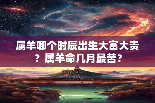 属羊哪个时辰出生大富大贵？属羊命几月最苦？