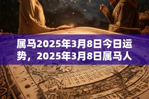 属马2025年3月8日今日运势，2025年3月8日属马人运势好吗？