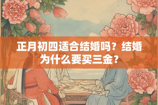 正月初四适合结婚吗？结婚为什么要买三金？