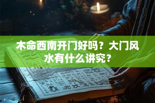 木命西南开门好吗？大门风水有什么讲究？
