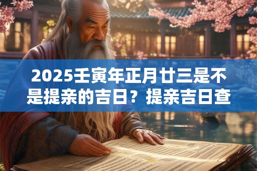 2025壬寅年正月廿三是不是提亲的吉日？提亲吉日查询