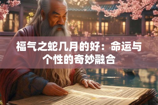 福气之蛇几月的好：命运与个性的奇妙融合