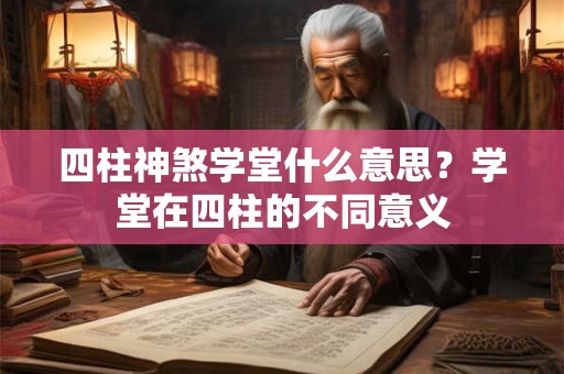 四柱神煞学堂什么意思？学堂在四柱的不同意义