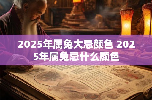 2025年属兔大忌颜色 2025年属兔忌什么颜色