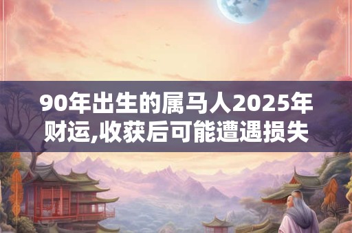 90年出生的属马人2025年财运,收获后可能遭遇损失