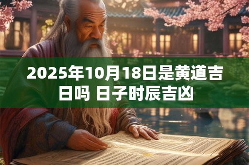 2025年10月18日是黄道吉日吗 日子时辰吉凶