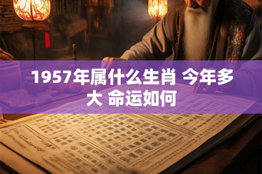 1957年属什么生肖 今年多大 命运如何