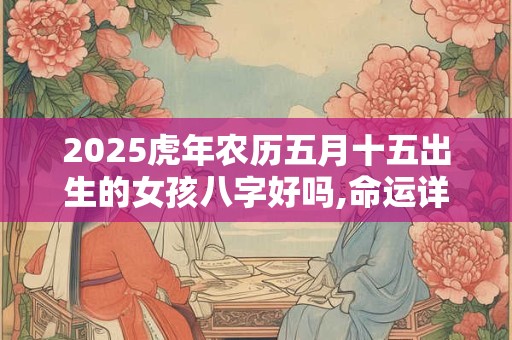 2025虎年农历五月十五出生的女孩八字好吗,命运详解？
