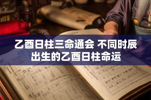 乙酉日柱三命通会 不同时辰出生的乙酉日柱命运