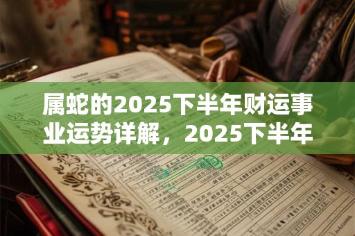 属蛇的2025下半年财运事业运势详解，2025下半年属蛇的金钱运势分析