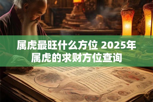 属虎最旺什么方位 2025年属虎的求财方位查询