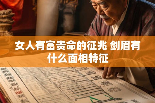 女人有富贵命的征兆 剑眉有什么面相特征