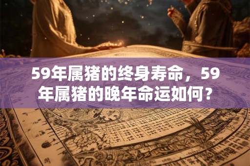 59年属猪的终身寿命，59年属猪的晚年命运如何？