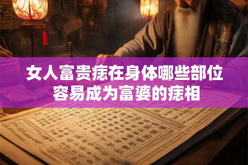女人富贵痣在身体哪些部位 容易成为富婆的痣相